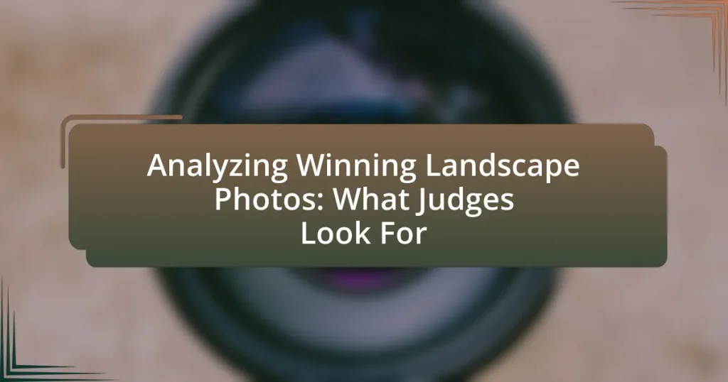 Analyzing Winning Landscape Photos: What Judges Look For
