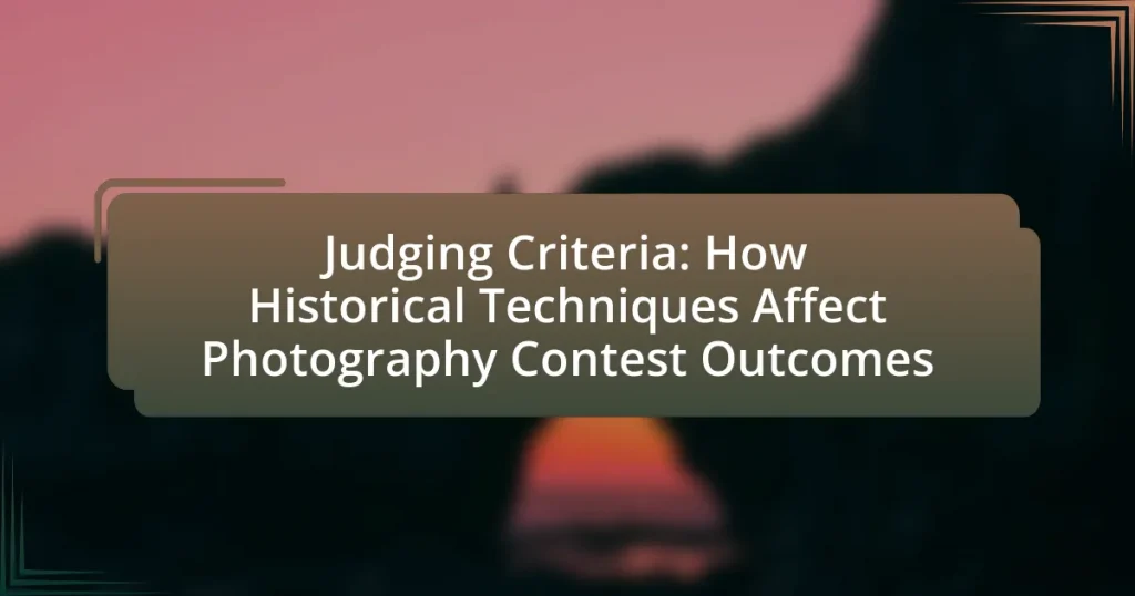 Judging Criteria: How Historical Techniques Affect Photography Contest Outcomes