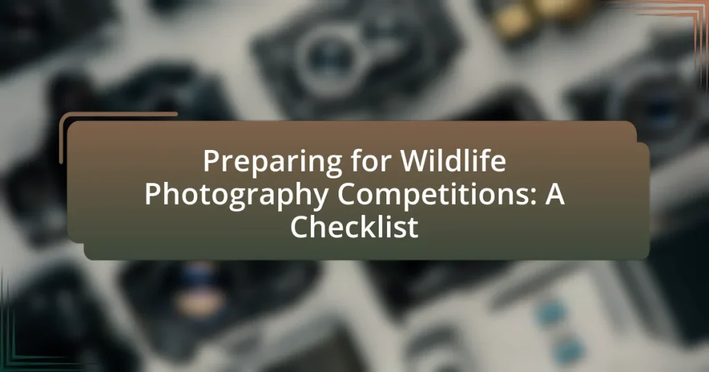 Preparing for Wildlife Photography Competitions: A Checklist