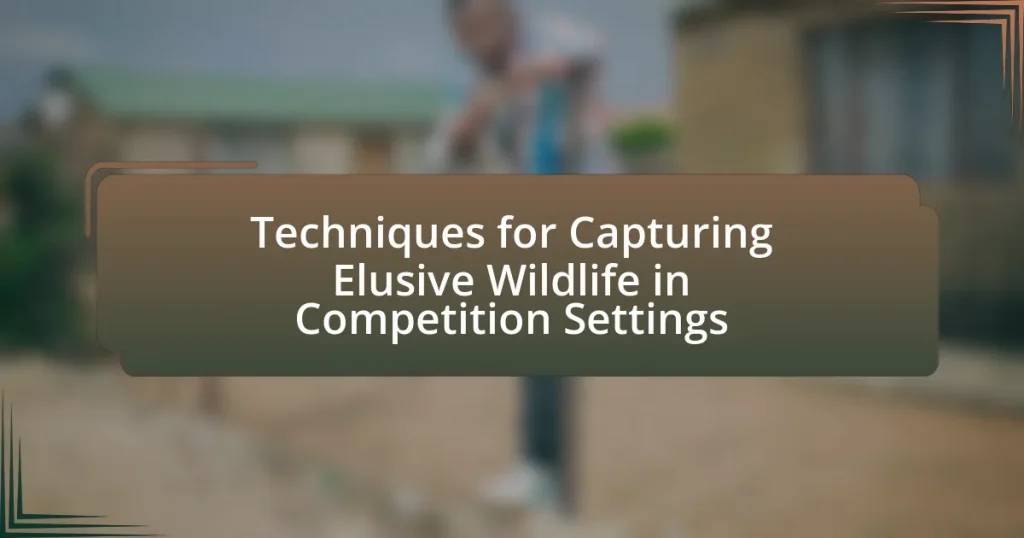 Techniques for Capturing Elusive Wildlife in Competition Settings