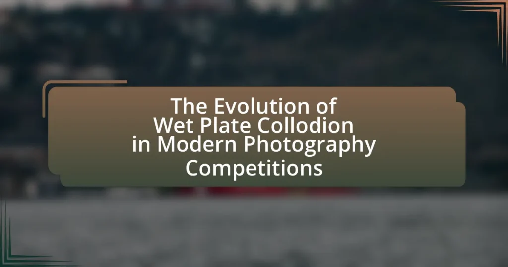 The Evolution of Wet Plate Collodion in Modern Photography Competitions