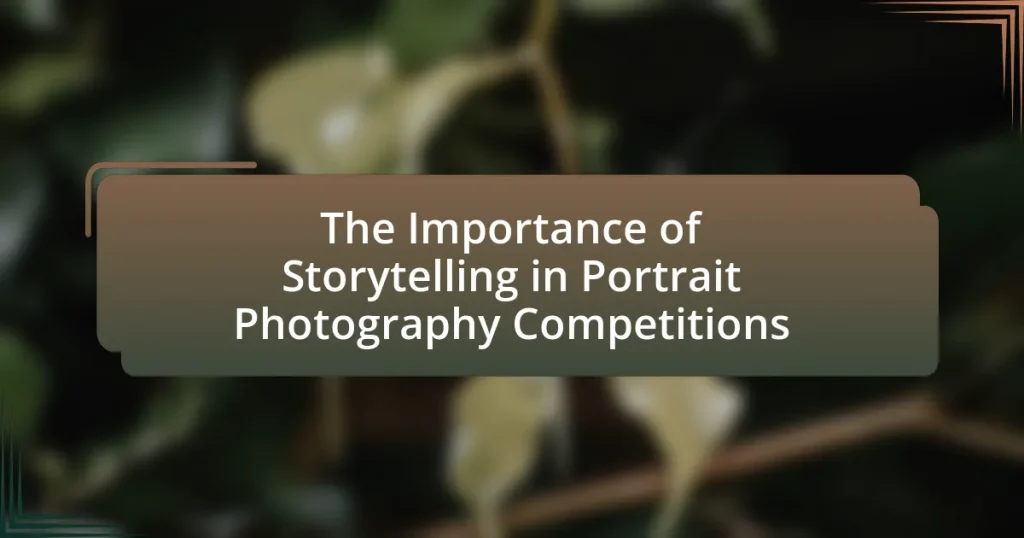 The Importance of Storytelling in Portrait Photography Competitions