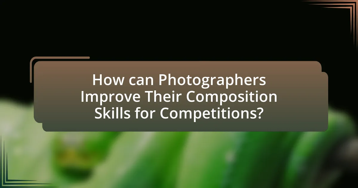 How can Photographers Improve Their Composition Skills for Competitions?