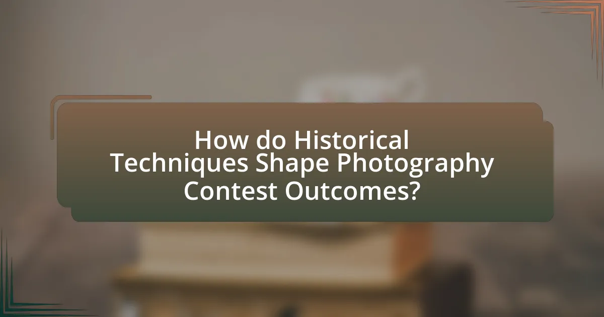 How do Historical Techniques Shape Photography Contest Outcomes?