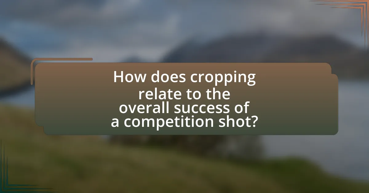 How does cropping relate to the overall success of a competition shot?