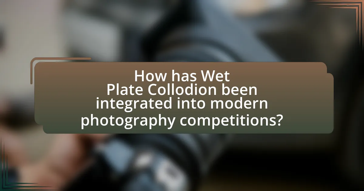 How has Wet Plate Collodion been integrated into modern photography competitions?