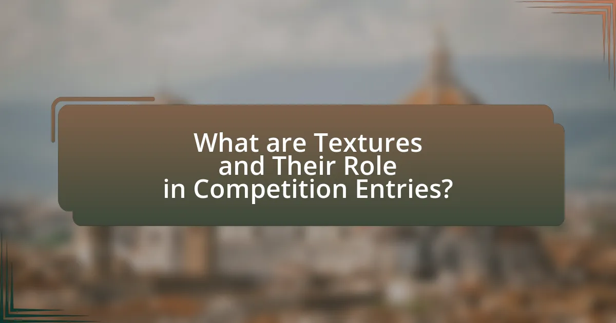What are Textures and Their Role in Competition Entries?