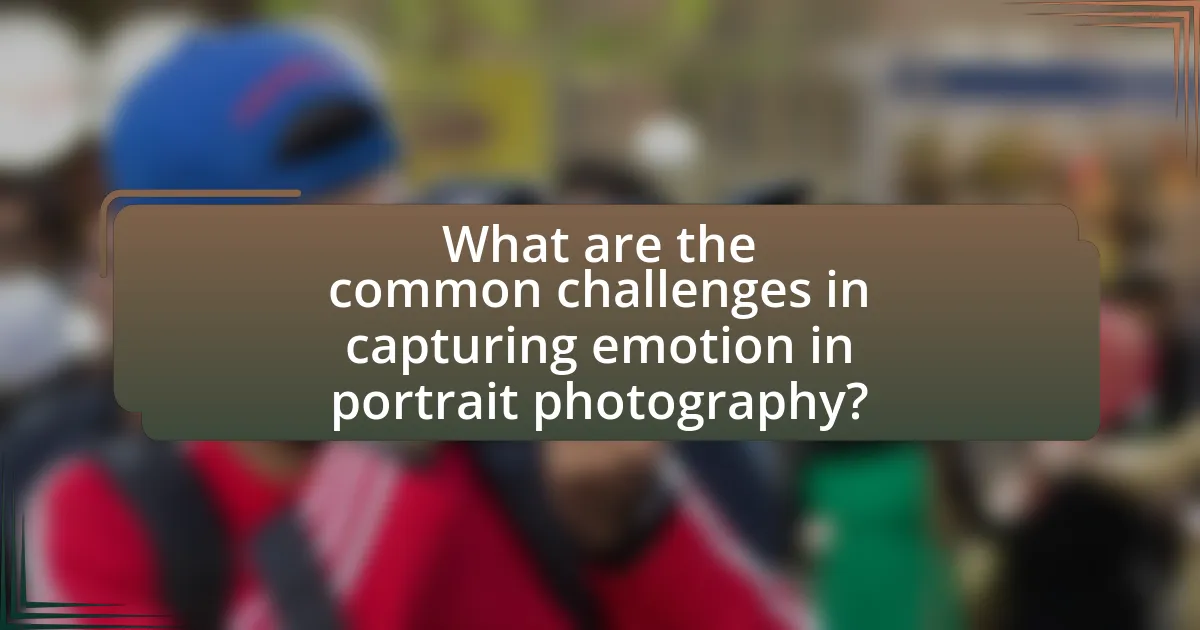 What are the common challenges in capturing emotion in portrait photography?