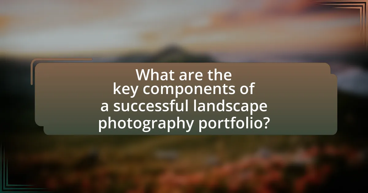 What are the key components of a successful landscape photography portfolio?
