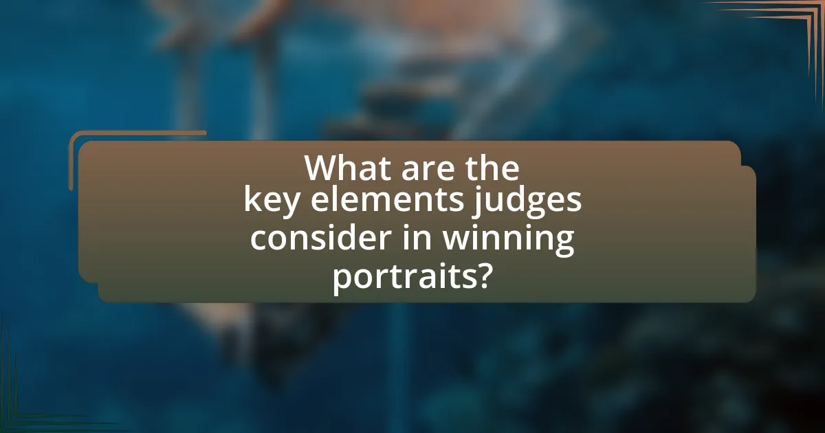 What are the key elements judges consider in winning portraits?