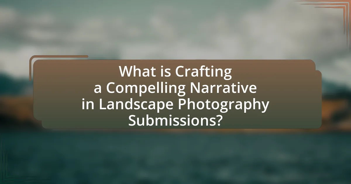 What is Crafting a Compelling Narrative in Landscape Photography Submissions?
