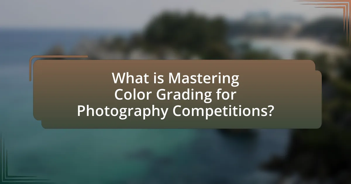 What is Mastering Color Grading for Photography Competitions?