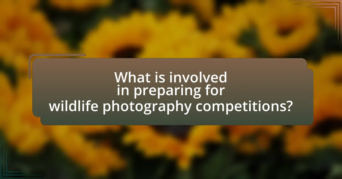 What is involved in preparing for wildlife photography competitions?